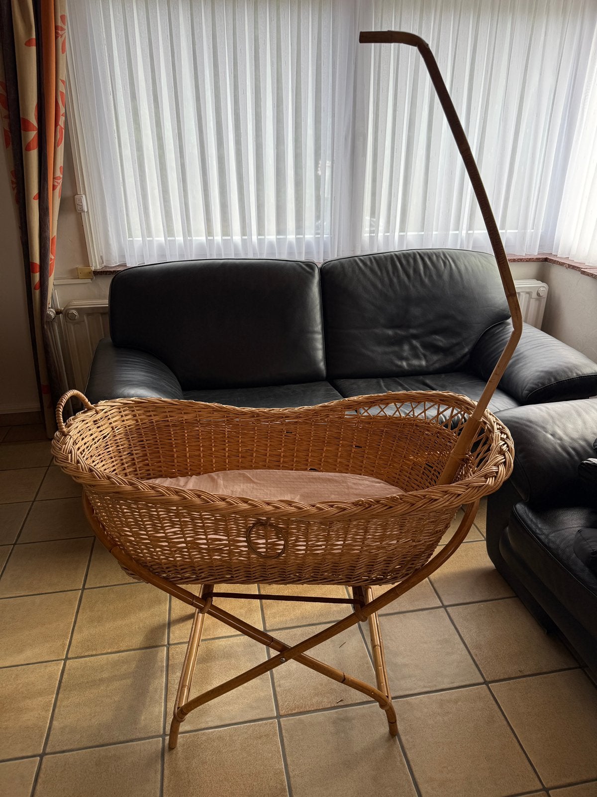 Berceau en osier années 60, Enlèvement, Comme neuf, Berceau