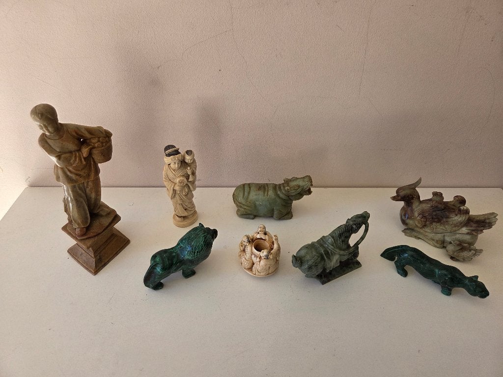 Stenen beeldjes (Chinees?), Verzamelen, Beelden en Beeldjes, Ophalen, Gebruikt