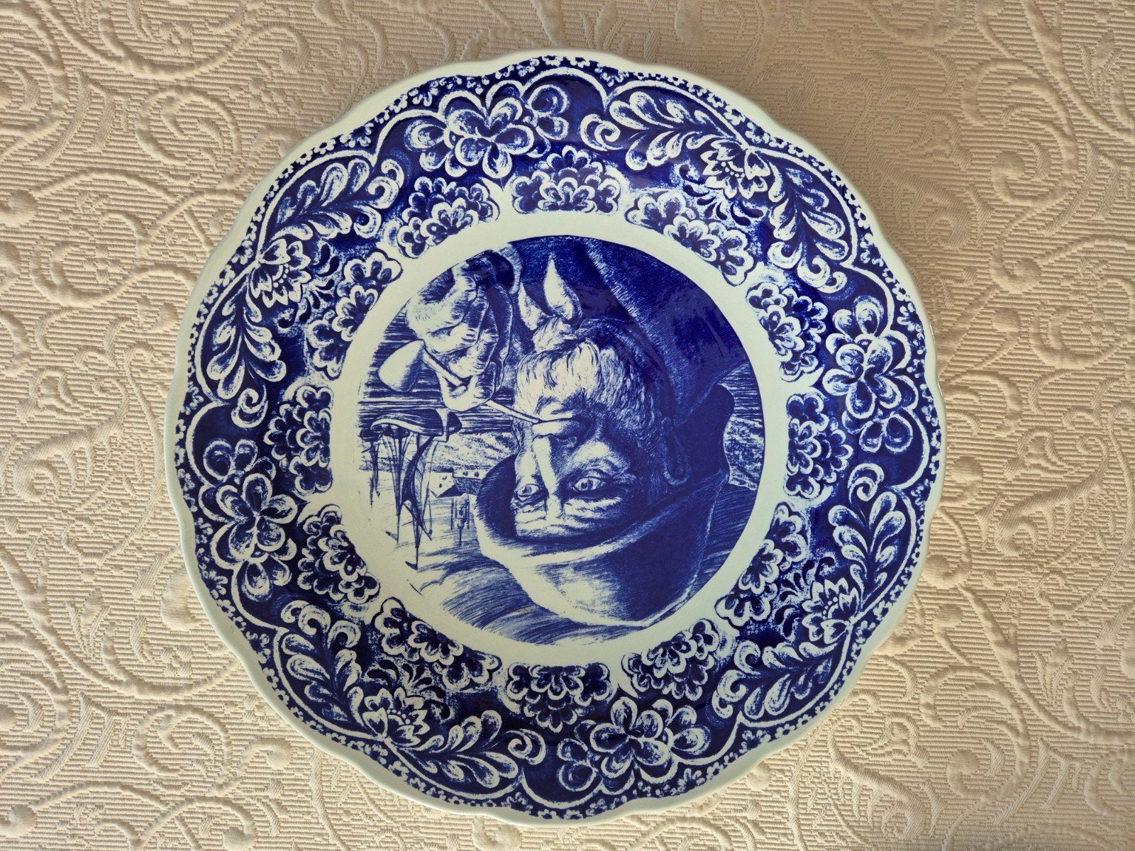 delfs blauw bord., Ophalen