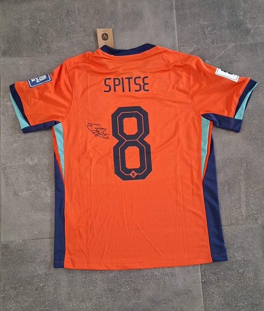 Shirt met originele handtekening; Sherida Spitse # Nederland, Verzamelen, Sportartikelen en Voetbal, Verzenden, Nieuw, Shirt