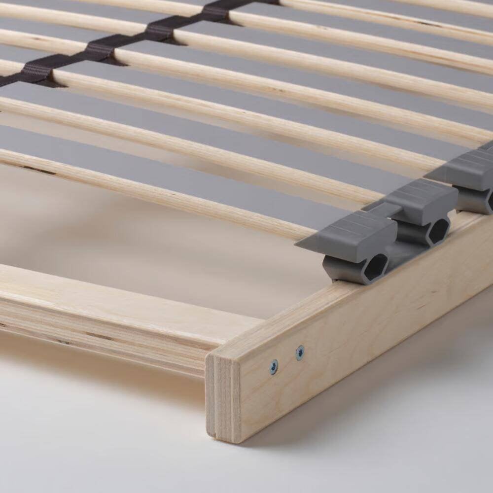 Bedframe 140 cm maat "twijfelaar" & 2 lattenbodems (2x70 cm), Ophalen, Gebruikt, Wit, 140 cm