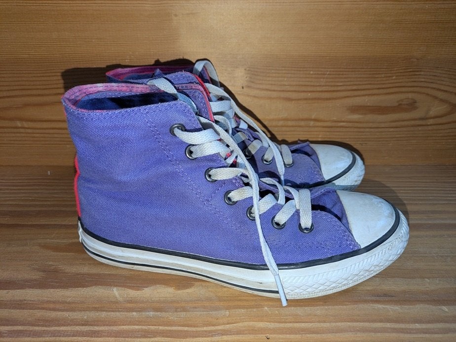 Converse haute mauve fille - pointure 34, Enlèvement, Utilisé, Fille