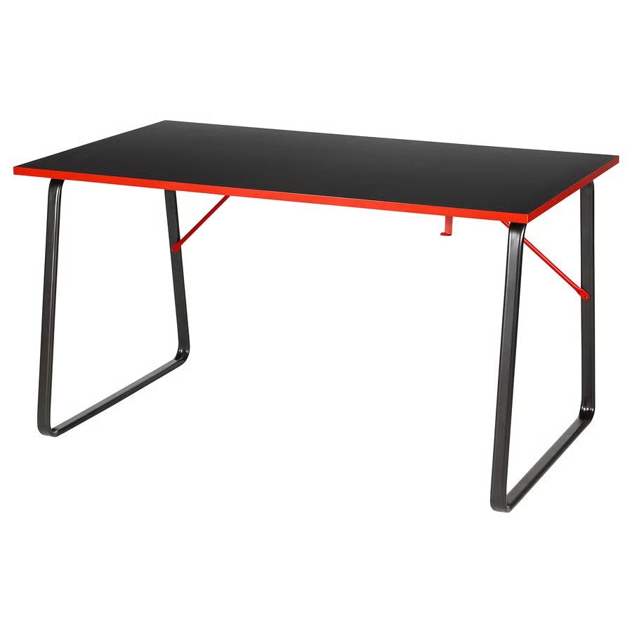 Ikea bureau zwart met kabelnet, Ophalen, Zwart, Gebruikt, Hout