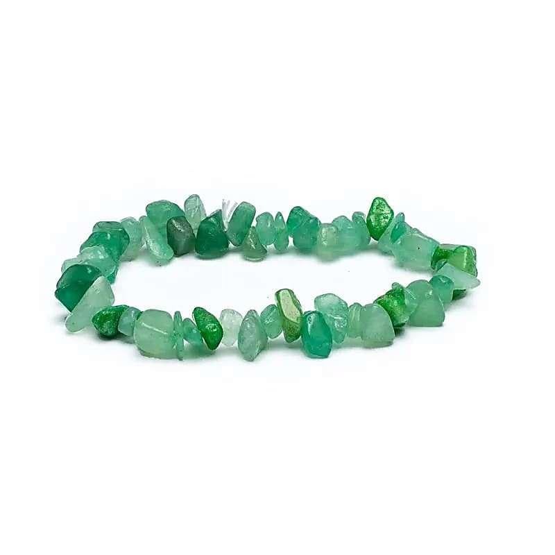 Armband groene aventurijn chips elastisch spiritueel, Verzenden, Nieuw, Overige materialen, Met edelsteen