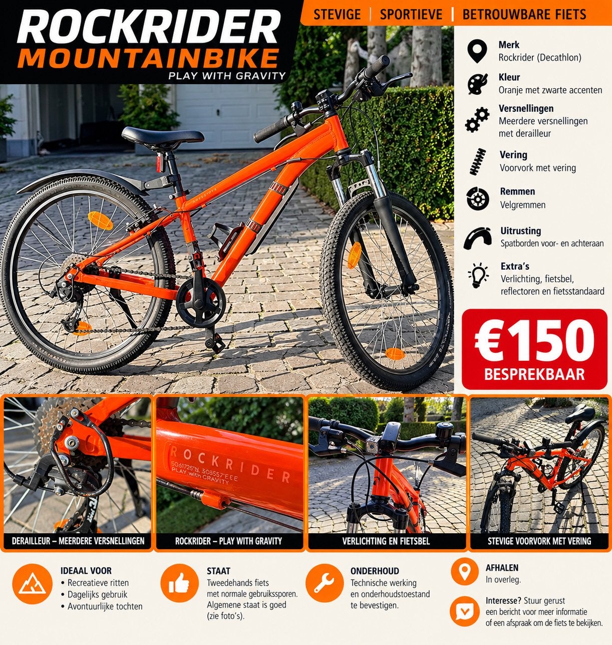 Jongens fiets, Fietsen en Brommers, Versnellingen, Zo goed als nieuw, Schijfrem, Ophalen