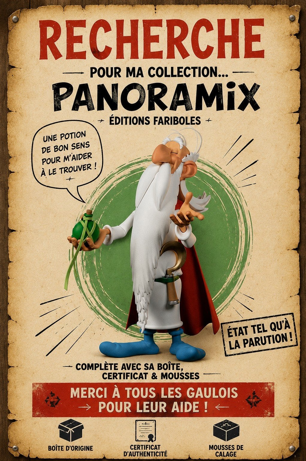 Zoek Panoramix Fariboles — compleet met B&C!, Verzamelen, Ophalen, Zo goed als nieuw