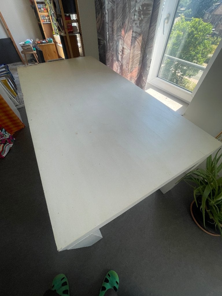 Tafel, Huis en Inrichting, Tafels | Eettafels, Gebruikt, 50 tot 100 cm, 150 tot 200 cm, Vijf personen of meer, Rechthoekig, Overige houtsoorten