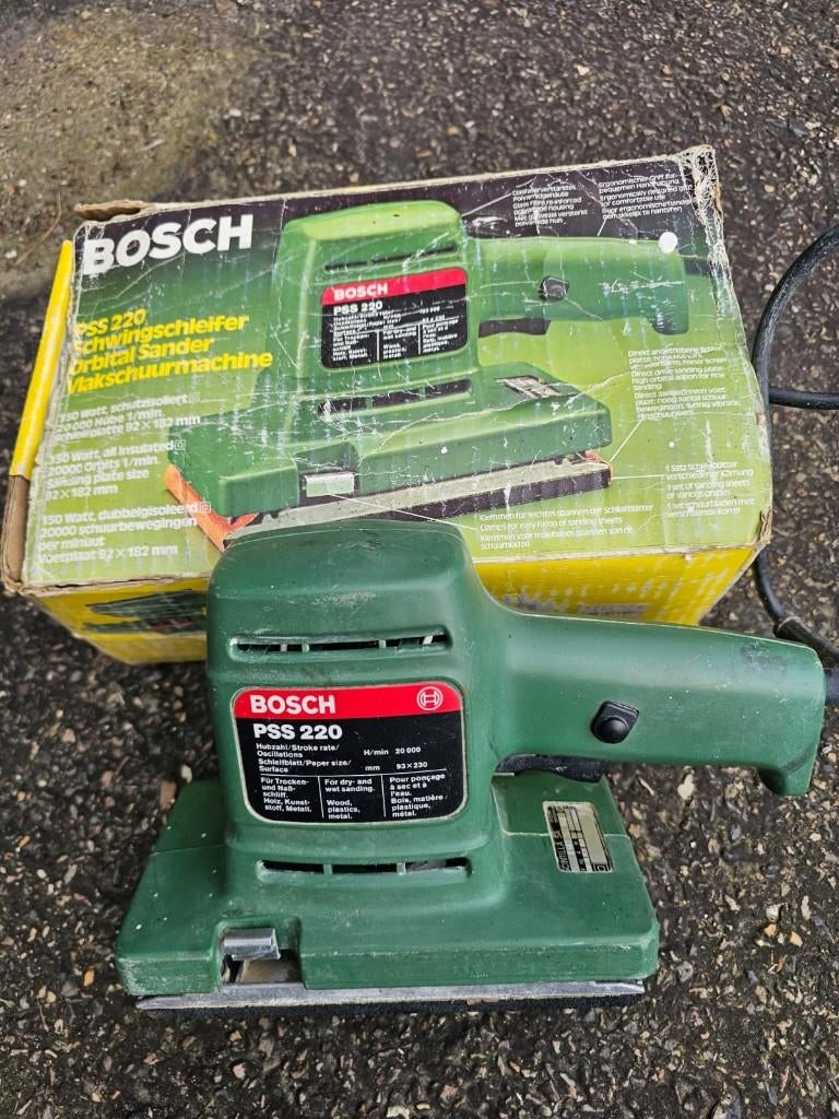 Vlakschuurmachine BOSCH, Enlèvement, Utilisé, Moins de 600 watts, Ponceuse orbitale