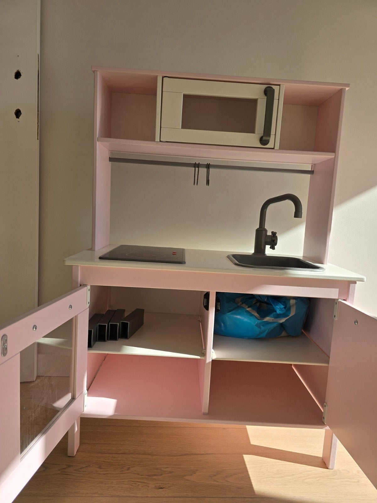 Cuisine pour enfant en bois IKEA Duktig - Rose pastel / Blan, Enlèvement, Bois