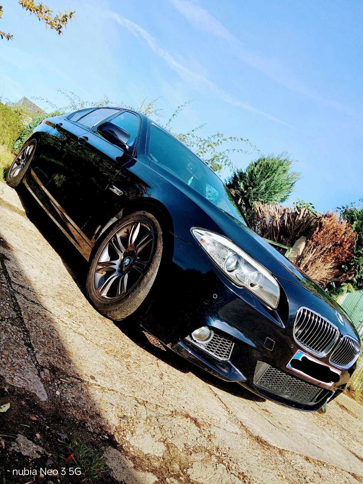 BMW F10 520D M Sport 2012, Achterwielaandrijving, Zwart, Leder, Overige kleuren