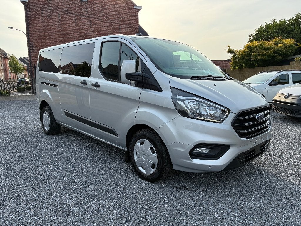 Ford transit Custom L2 DUBB CAB 6ZIT AUTOMAAT 2023 43000km !, Auto's, Ford, Automaat, 1995 cc, Euro 6, Bedrijf