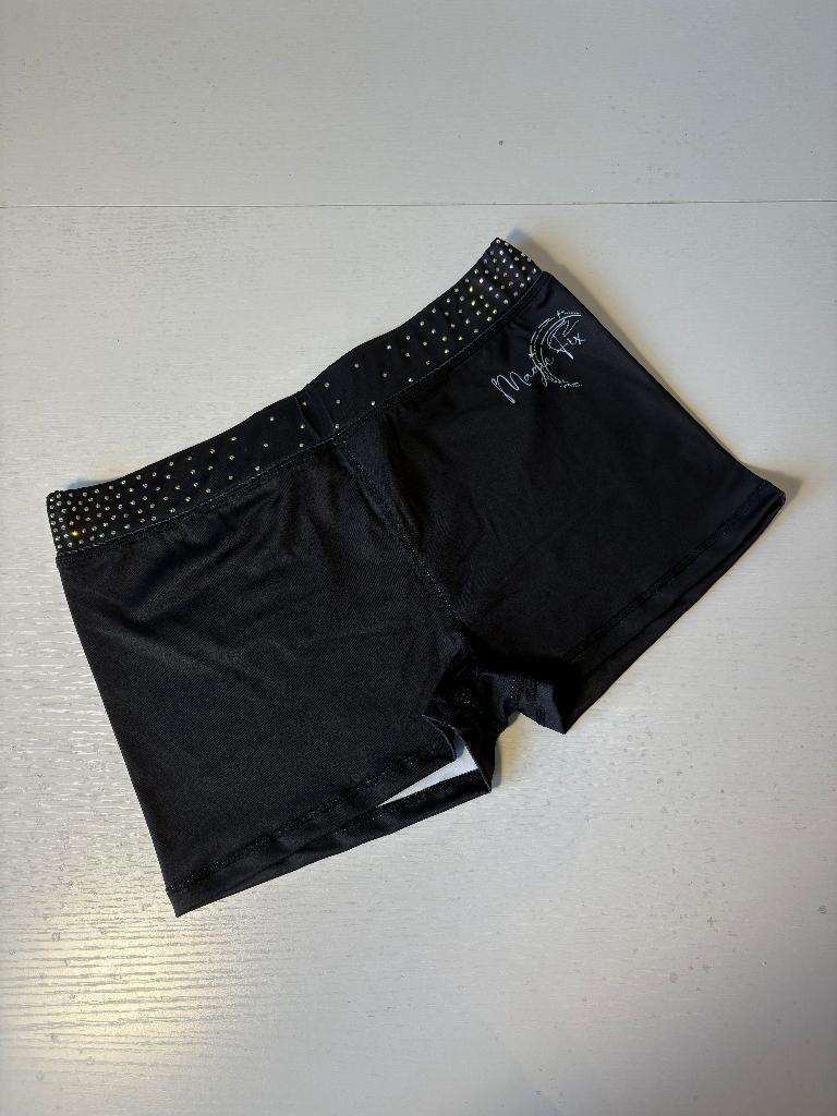 Short met Glitterdetails Turnen, Acro, Gymnastiek, Sport en Fitness, Turnen, Nieuw, Turnbroekje, Zwart, Ophalen of Verzenden