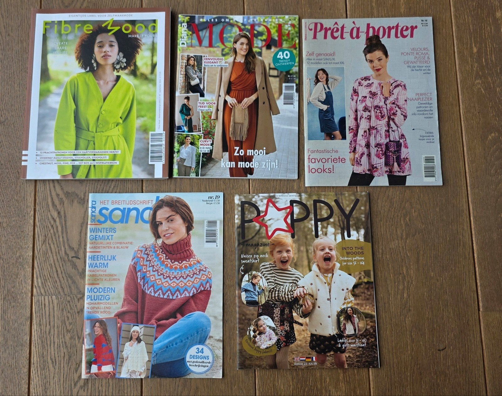 Lot van 5 handwerk tijdschriften - NIEUW - Naaien en breien, Enlèvement ou Envoi, Neuf