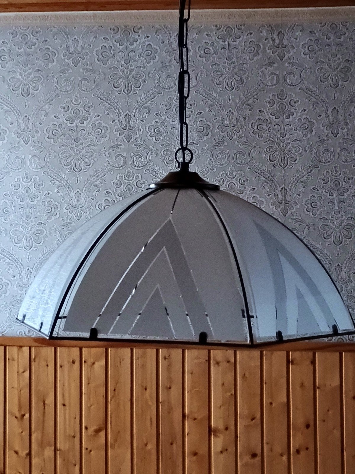 Prachtige hanglamp, Huis en Inrichting, Lampen | Hanglampen, Ophalen, Zo goed als nieuw, Glas