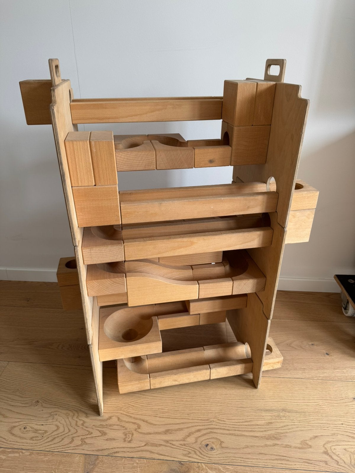 Handgemaakte houten knikkerbaan, ideaal voor kinderopvang, Ophalen, Gebruikt, Overige typen