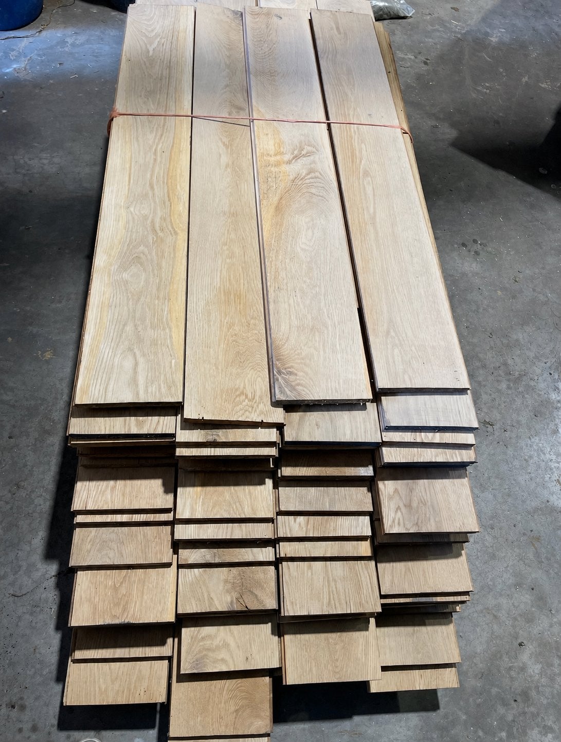 Oud massief eiken Franse parket 33m2, 20cm breed, Ophalen, Zo goed als nieuw, Eiken