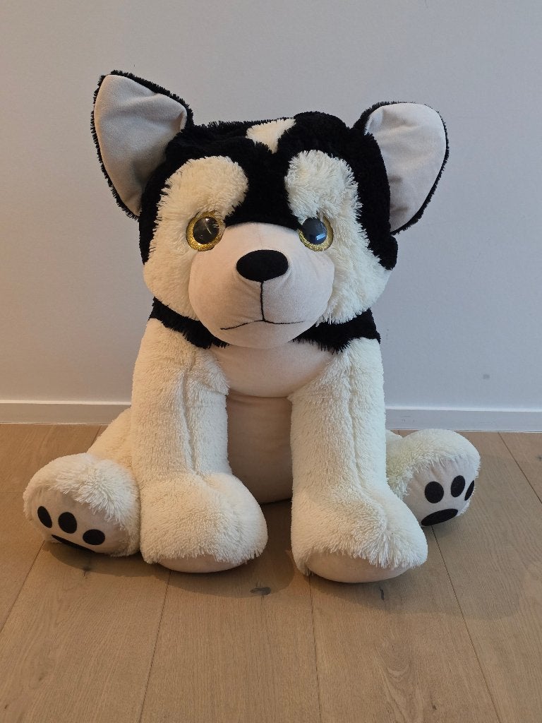 Grote Husky Knuffelhond (60 cm), Ophalen, Gebruikt, Overige karakters, Hond