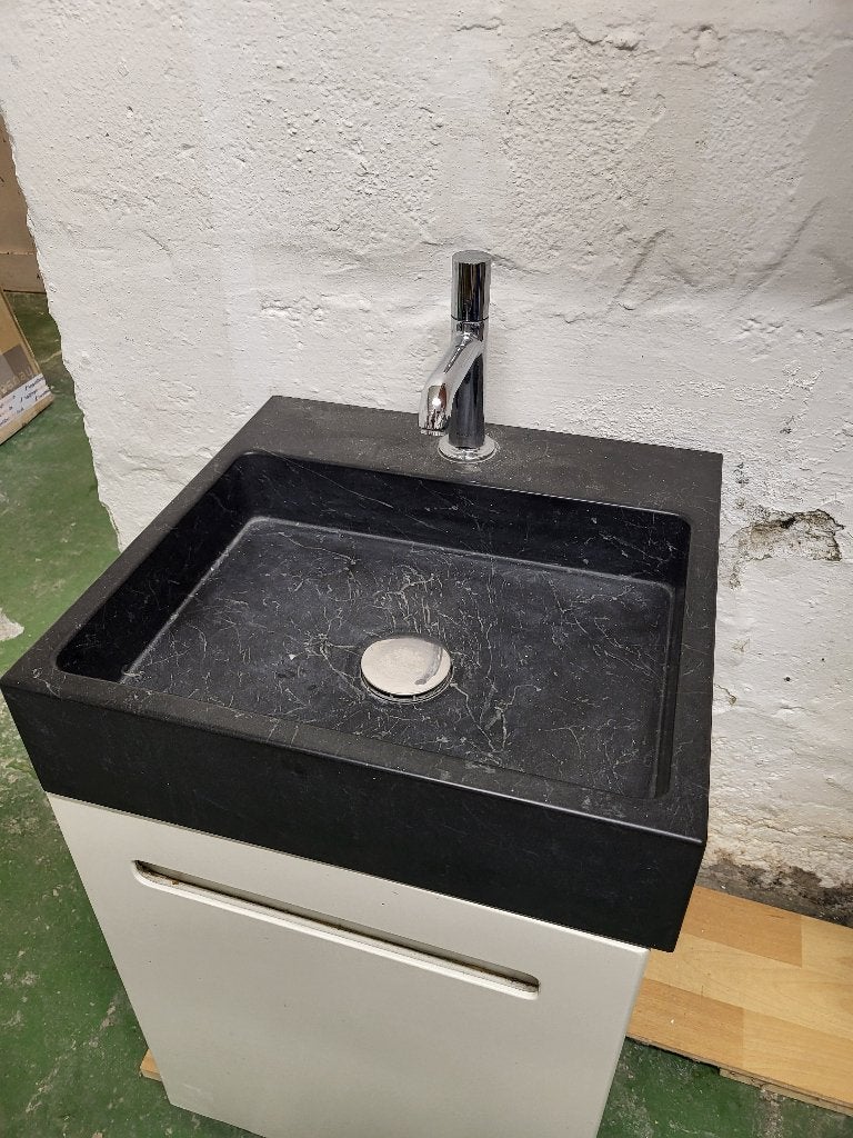 Handwasbakje in blauwe hardsteen, Doe-het-zelf en Bouw, Ophalen, Gebruikt