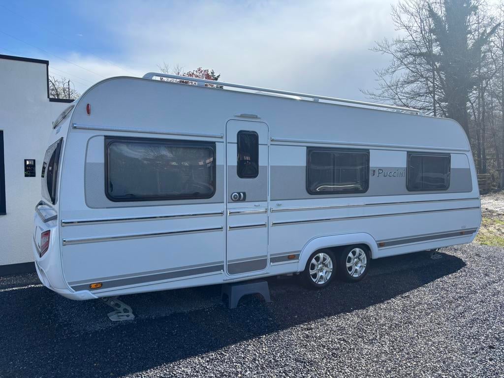 Tabbert puccini 655 met truma mover xt, Caravans en Kamperen, Rondzit, Tabbert, Frans bed, Airco