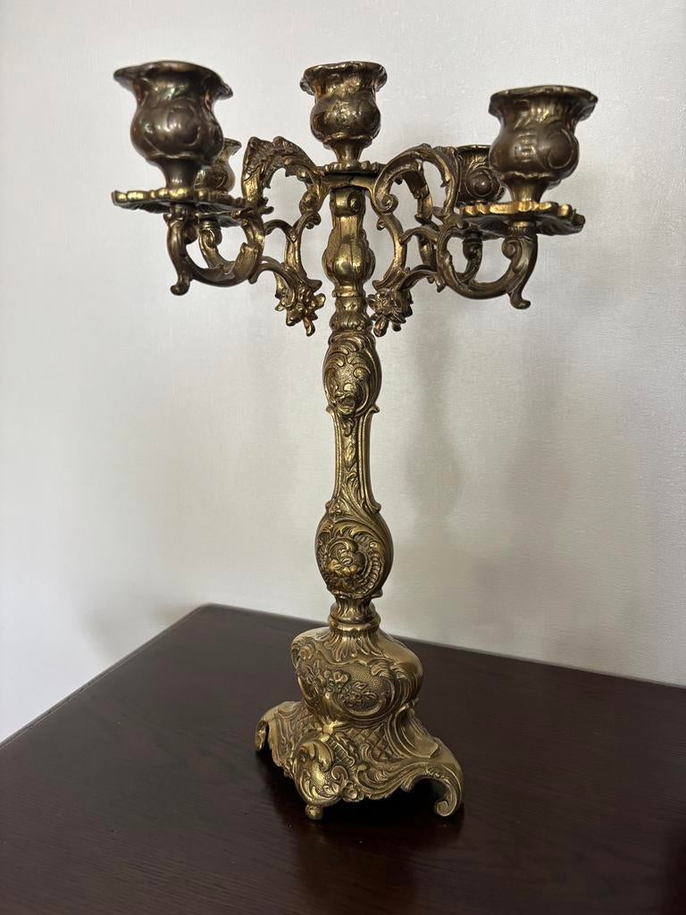 Chandelier vintage à cinq bras/candélabre/rococo, Enlèvement
