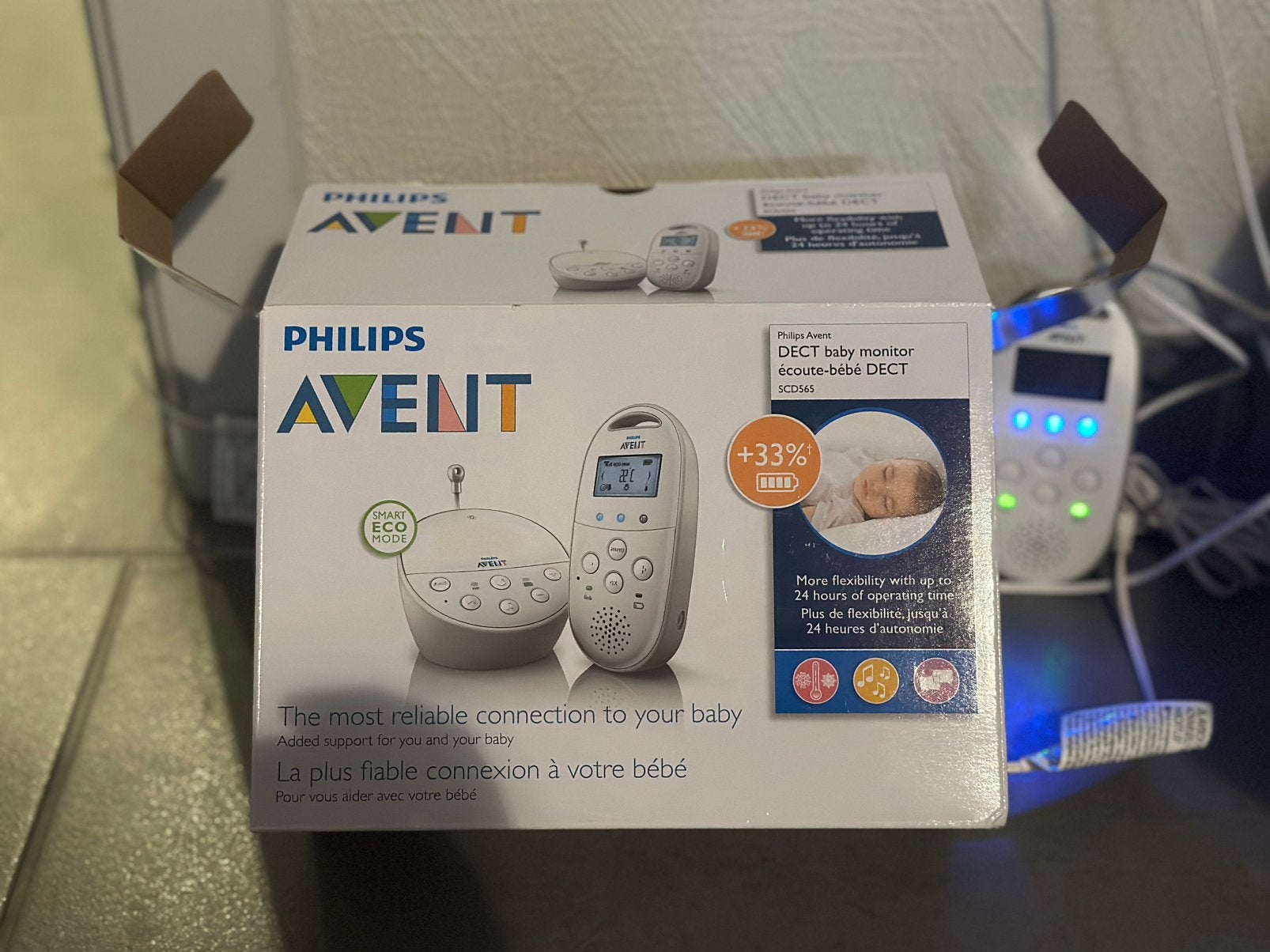 Babyfoon (Philips AVENT), Kinderen en Baby's, Babyfoons, Ophalen of Verzenden, Gebruikt, Minder dan 100 meter, Terugspreekfunctie