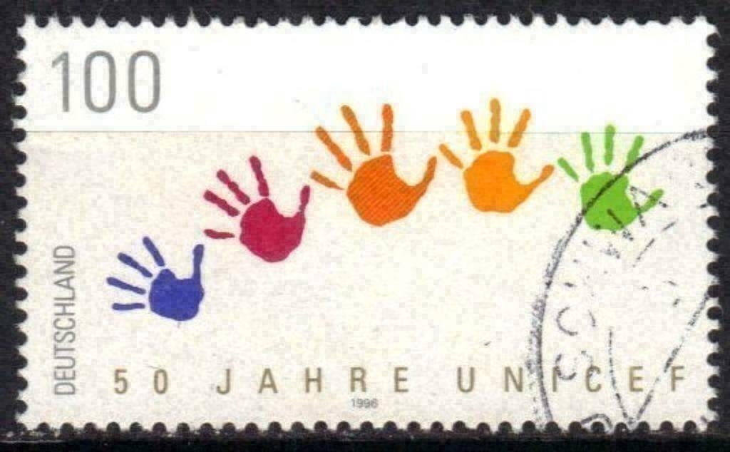 Duitsland 1996 - Yvert 1701 - 50 Jaar UNICEF (ST), Postzegels en Munten, Verzenden, Gestempeld