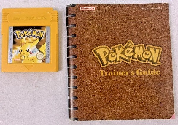 Pokémon Gele Editie Pikachu Game Boy en Trainer's Gids 1999, Games en Spelcomputers, Verzenden, 1 speler, Zo goed als nieuw, Role Playing Game (Rpg)
