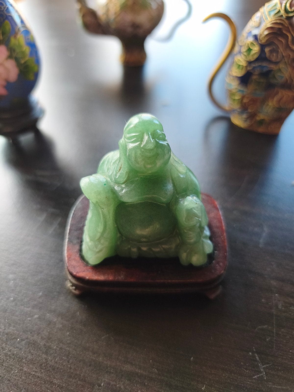 Boeddha beeldje Jade, Ophalen