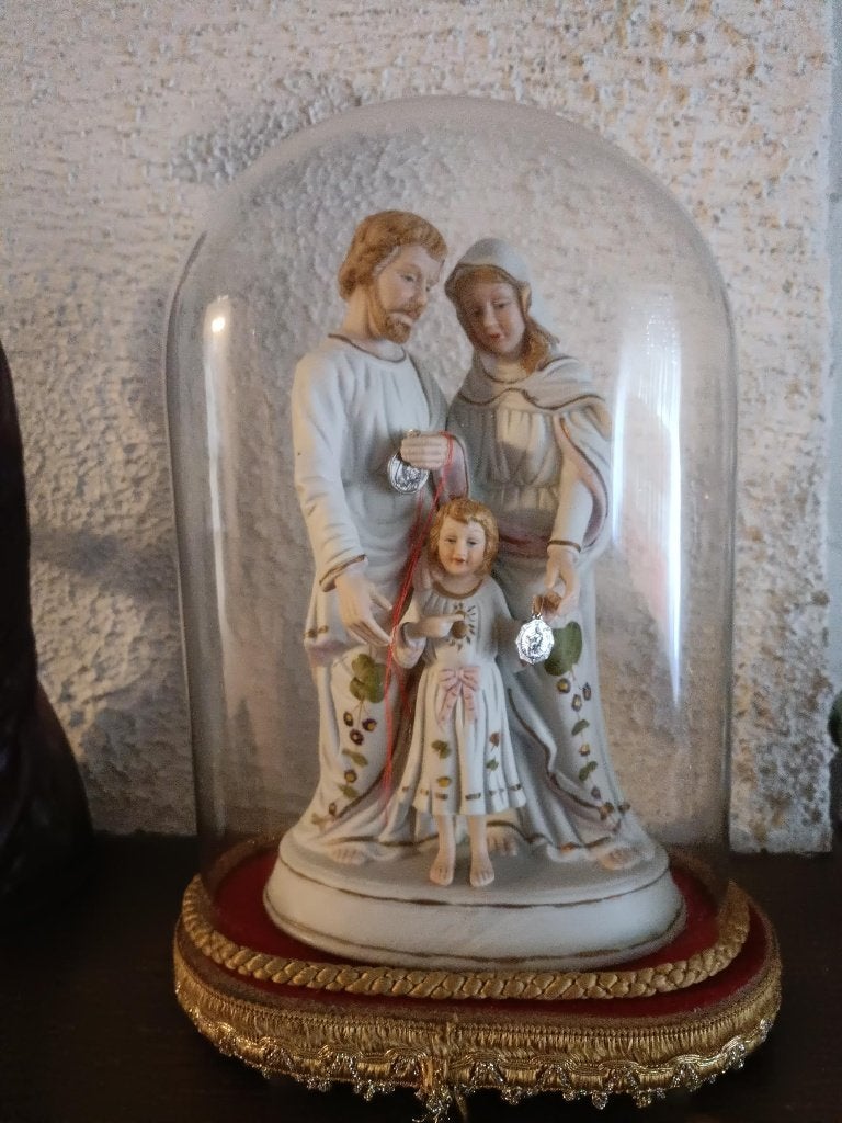 antieke heilige familie onder stolp, Antiek en Kunst, Ophalen