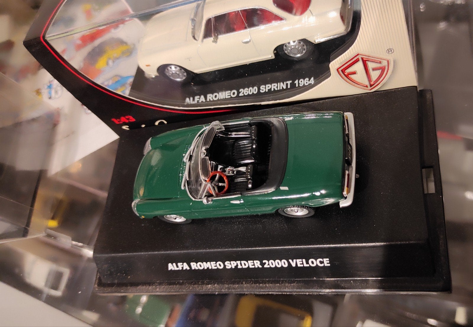 EG Models Alfa Romeo Spider 2000 verde 1:43, Hobby en Vrije tijd, Ophalen of Verzenden