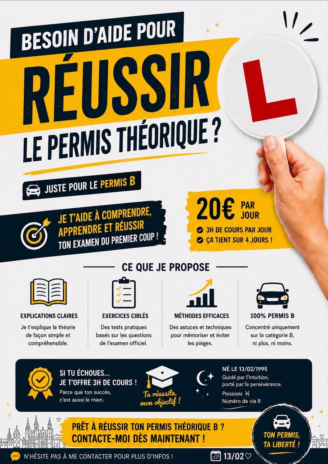 Belgique permis theorique B, Diversen, Brommobielen en Scootmobielen, Zo goed als nieuw, Ophalen of Verzenden
