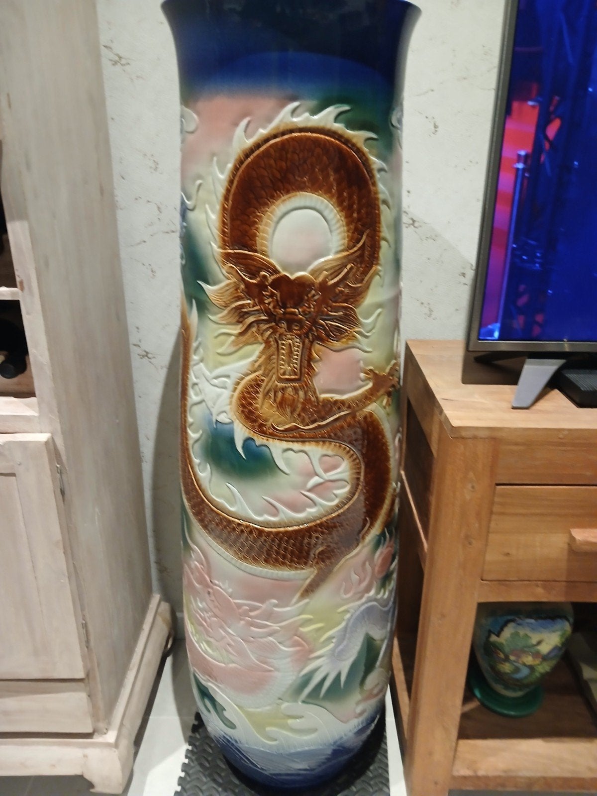 2 Chinese vazen, hoogte 1280mm & 400mm diameter, Antiek en Kunst, Ophalen