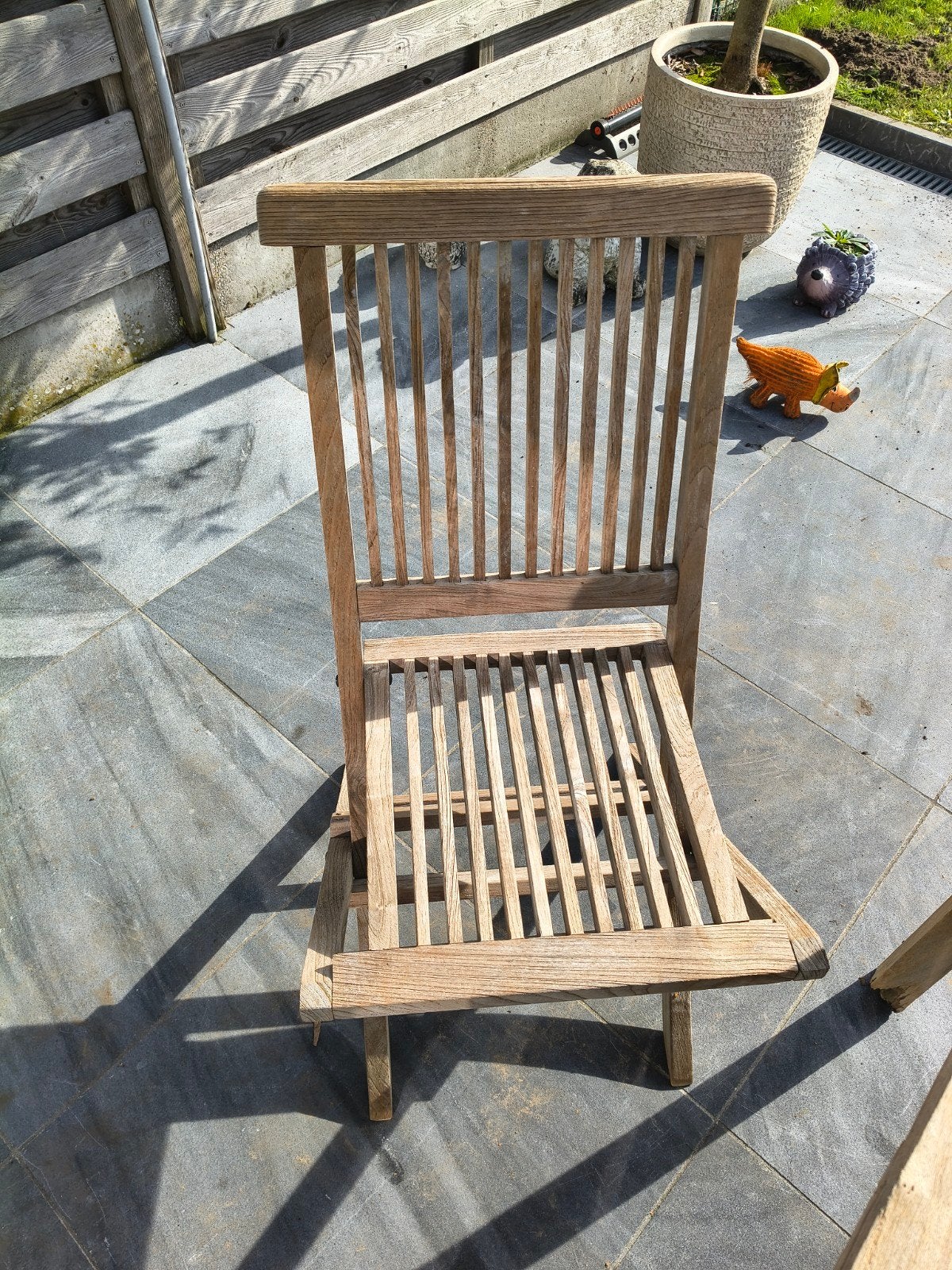Teak tuintafel met 5 stoelen, Ophalen, Rechthoekig, Hout