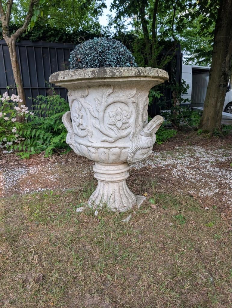 Gegoten betonnen tuinvaas, Tuin en Terras, Tuinvazen, Ophalen
