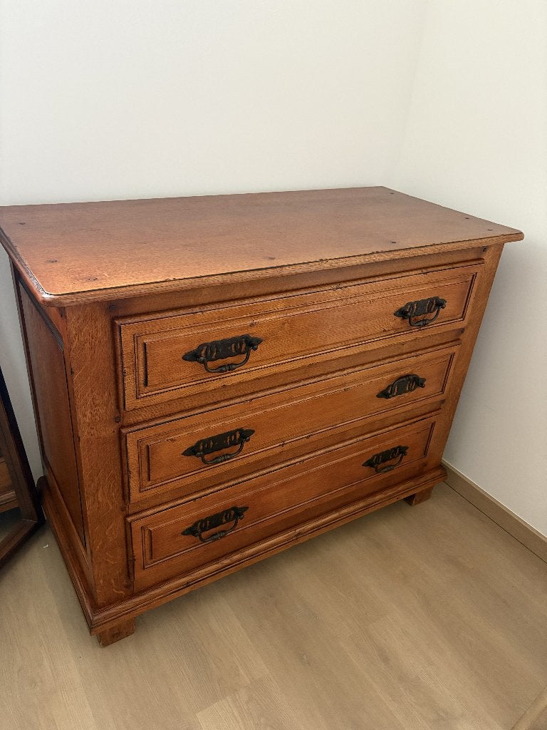 Commode LouisXIII, Ophalen, Gebruikt, 100 tot 150 cm, Eikenhout