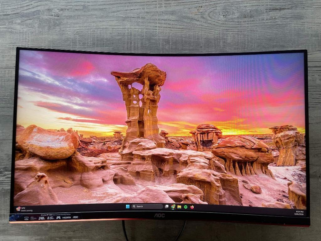 AOC C32G2ZE 32" curved gaming monitor (zonder voet), Computers en Software, Monitoren, Gebruikt, Kantelbaar, VA, 1 tot 2 ms