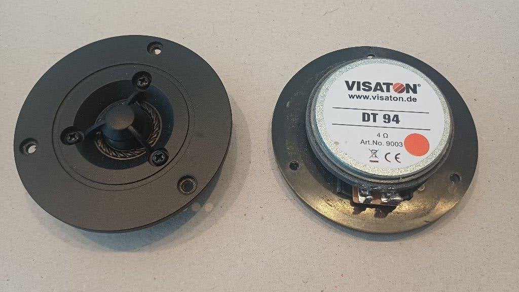 2 x Visaton tweeter DT94 - 4ohm in goede werkende staat ., Overige merken, Ophalen of Verzenden, Zo goed als nieuw, 60 tot 120 watt