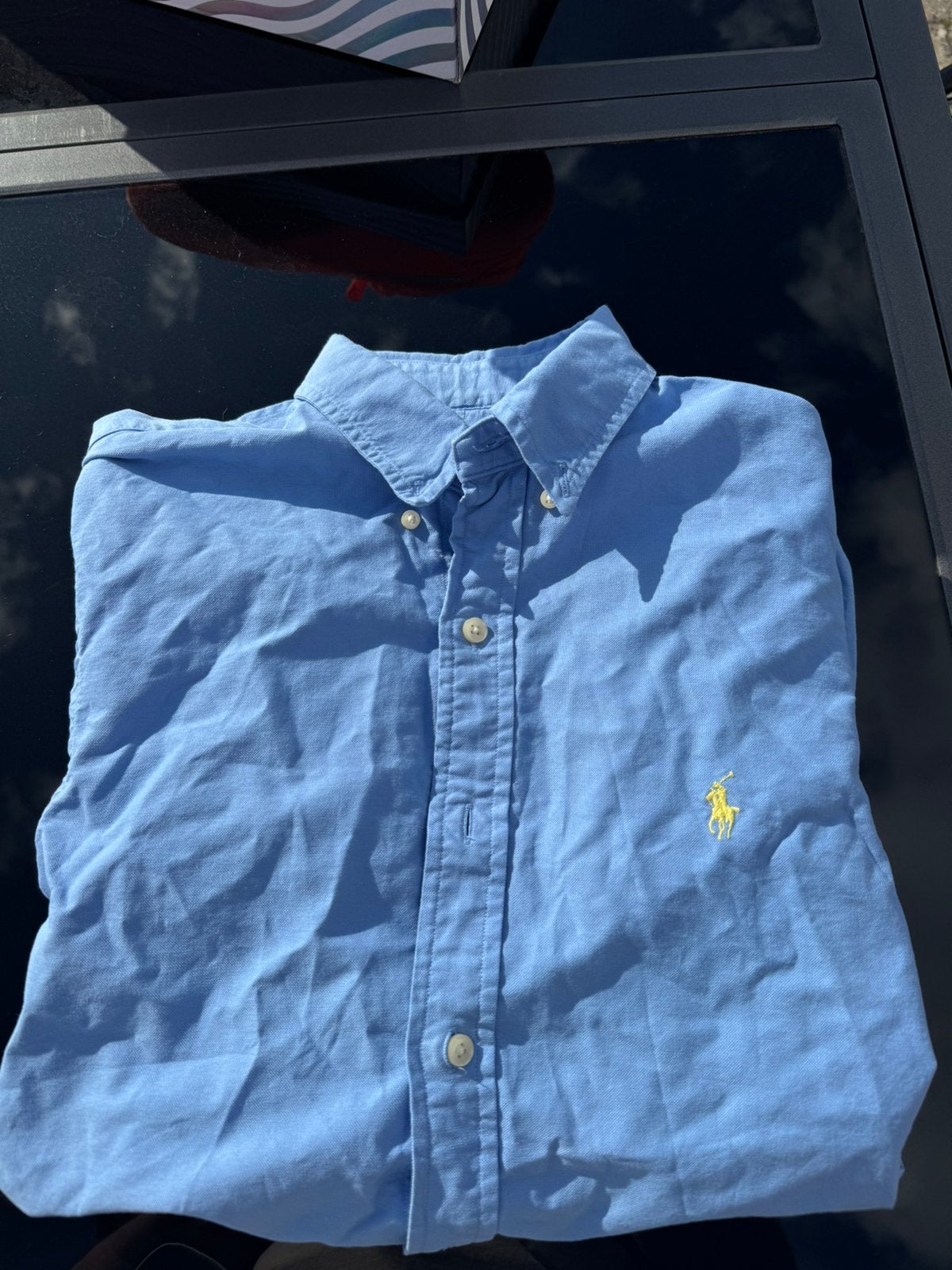 Chemise ralph lauren bleu ciel, Enlèvement ou Envoi, Porté, Bleu