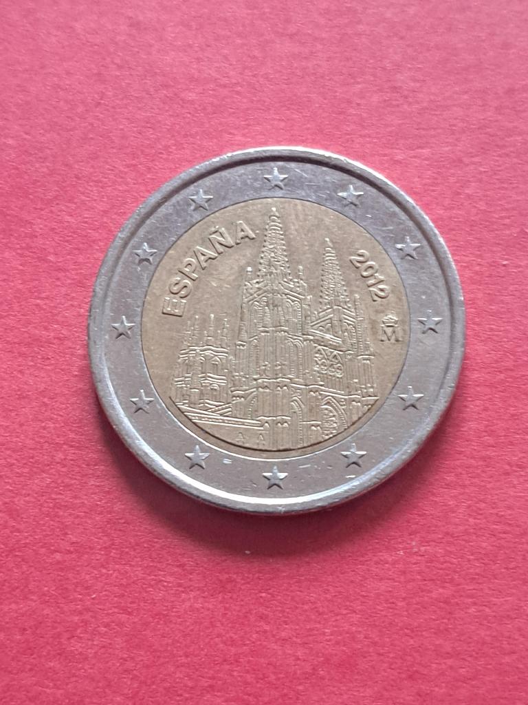 2012 Espagne 2 euros Cathédrale de Burgos Unesco, Envoi, Espagne, 2 euros, Monnaie en vrac