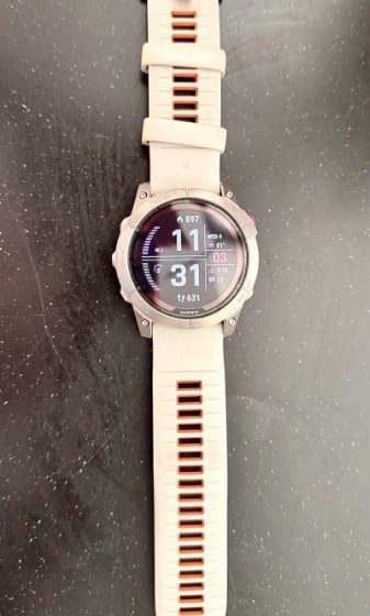 Garmin Fenix 7x Pro Sapphire Solar 51mm, Handtassen en Accessoires, Smartwatches, Zo goed als nieuw, iOS, Grijs, Afstand, Calorieverbanding