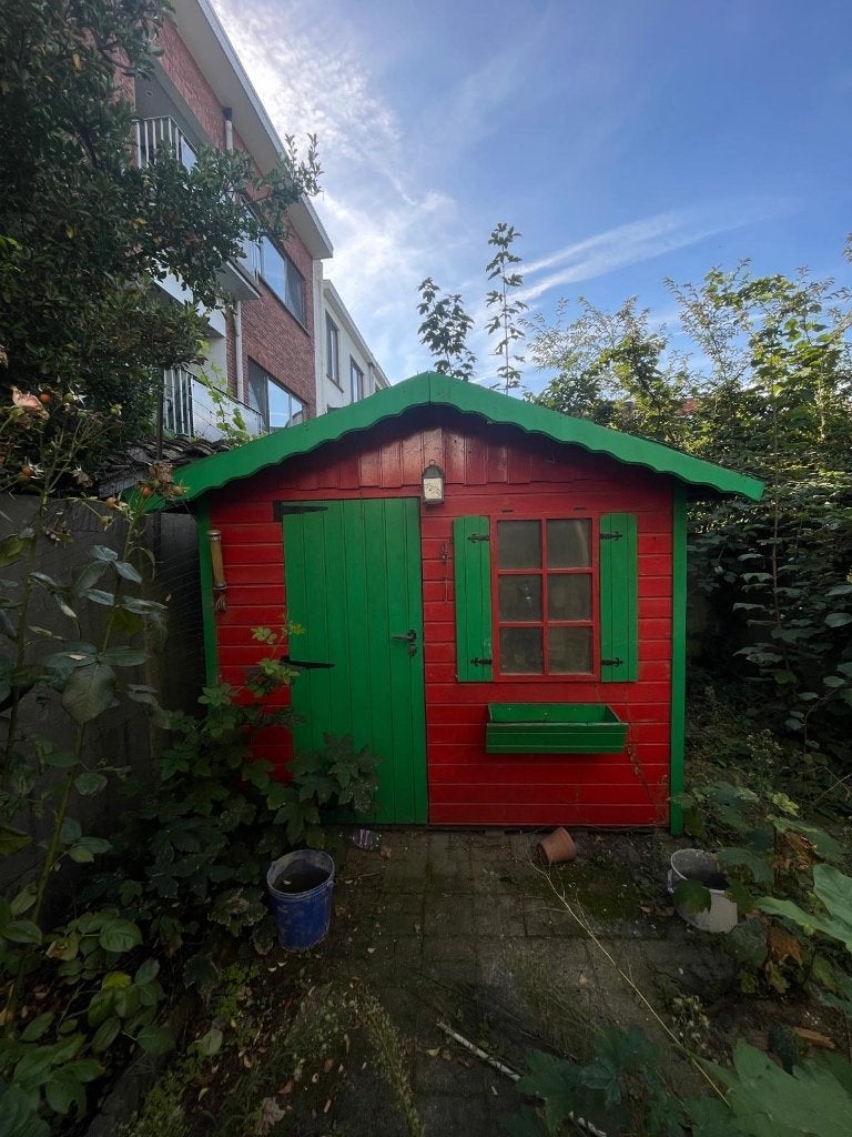 Gratis houten tuinhuis, Tuin en Terras, Ophalen, Gebruikt, Hout, Tuinhuis