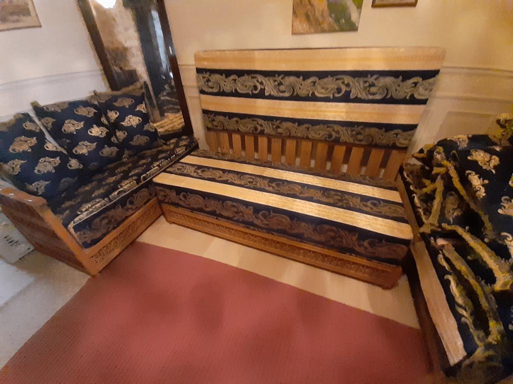 Salon Marocain : armatue en bois 5 x modules, 300 cm ou plus, Peu onéreux pour grande famille, Comme neuf, Enlèvement