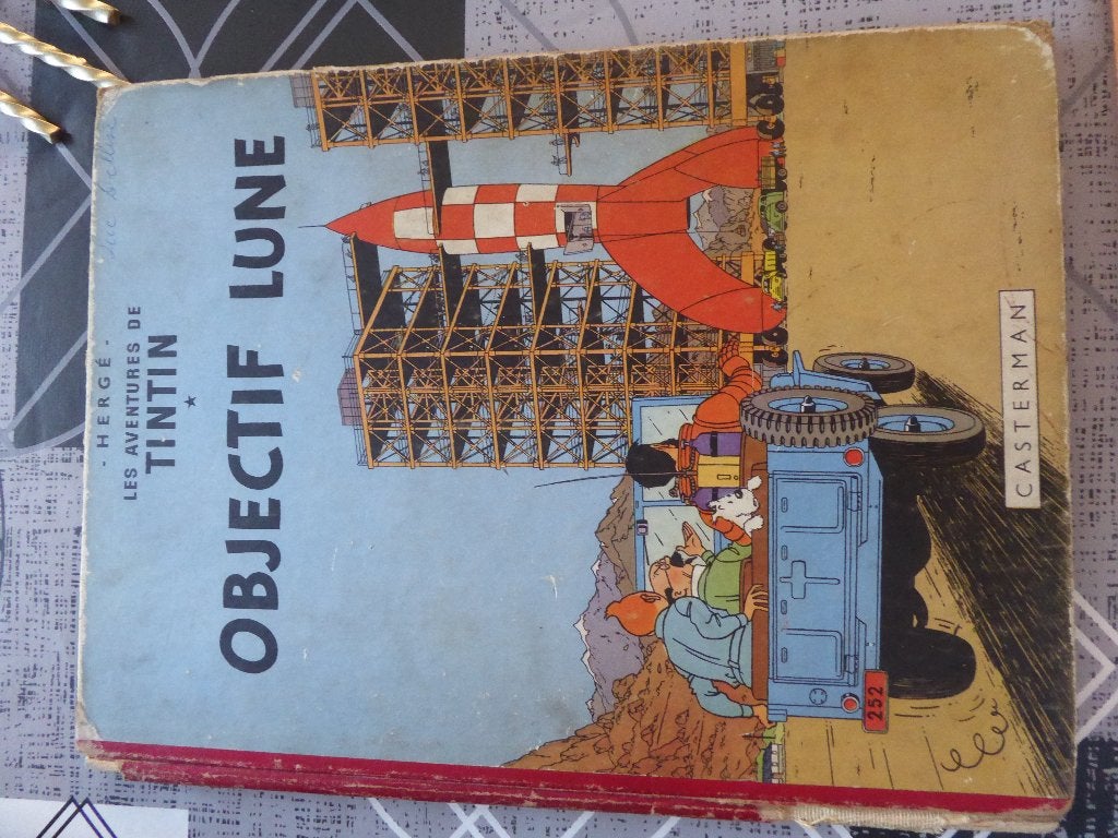 bd tintin objectif  lune  !!!!!!!!!!!!!!!!, Une BD, Enlèvement ou Envoi, Utilisé, Hergé.