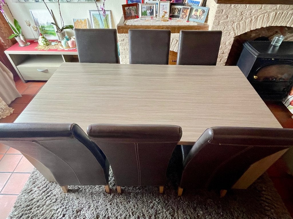 Mooie eetkamer, Enlèvement, Comme neuf, 4 à 6 chaises