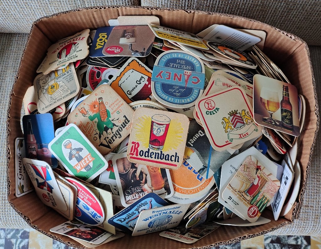 Lot bierkaartjes, Ophalen, Zo goed als nieuw, Viltje(s), Overige merken