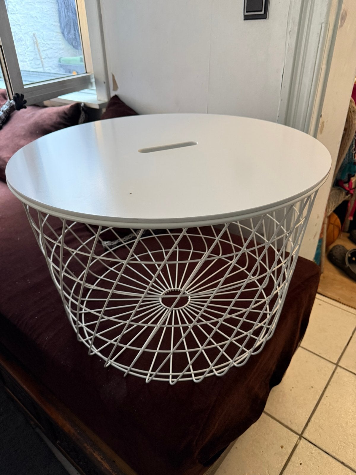 witte IKEA KVISTBRO opbergtafel, Enlèvement ou Envoi, Comme neuf