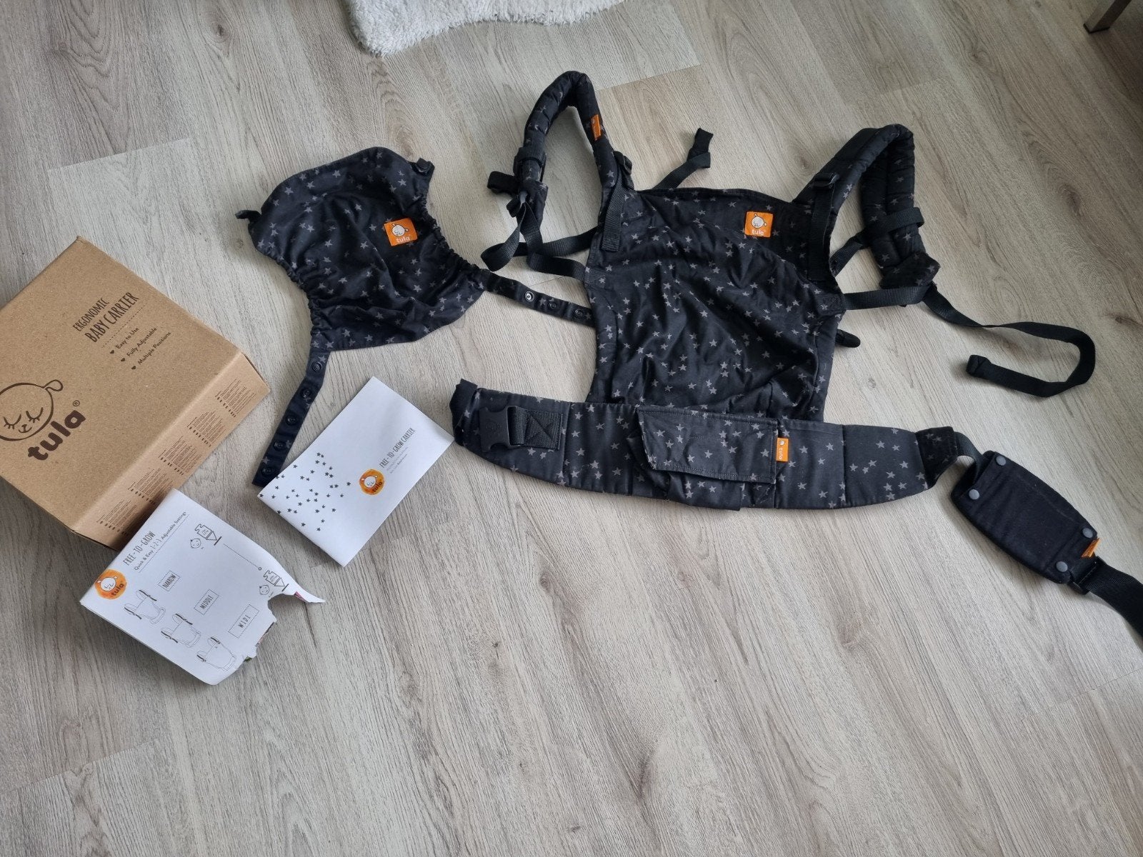 Ergonomische meegroei draagzak Tula (0-4 jaar), Ophalen, Rug, Draagzak