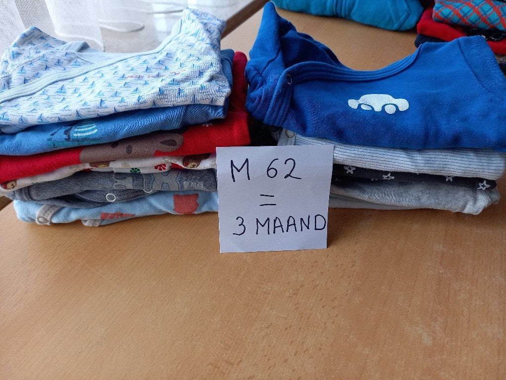 Nieuwstaat pakket body´s/rompers met lange mouwen maat 62, Nacht- of Onderkleding, Jongetje of Meisje, Ophalen of Verzenden, Petit Bateau