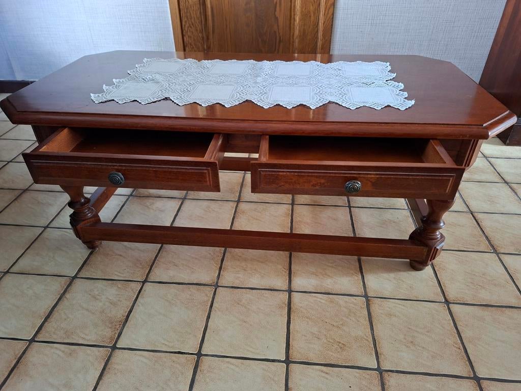 Klassieke salontafel, 2 lades, Antiek en Kunst, Ophalen