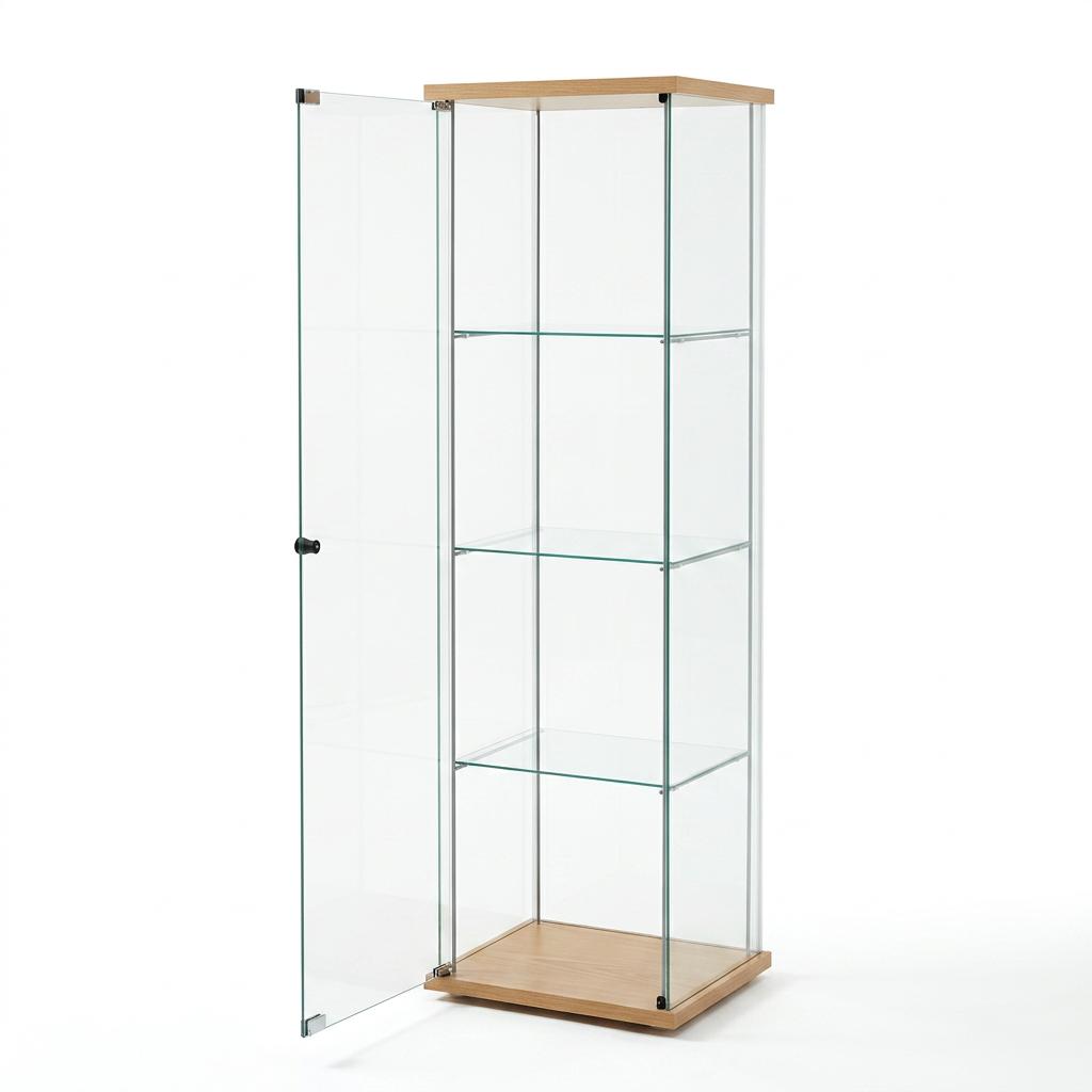 Glazen vitrine met deur en 4 niveaus, Enlèvement